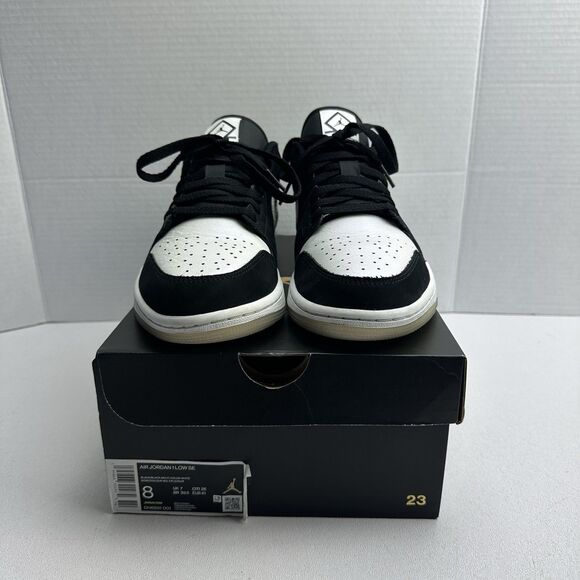 Jordan Other - NIKE AIR JORDAN 1 RETRO LOW SE I DIAMOND SHORTS PANDA WHITE BLACK DH6931-001